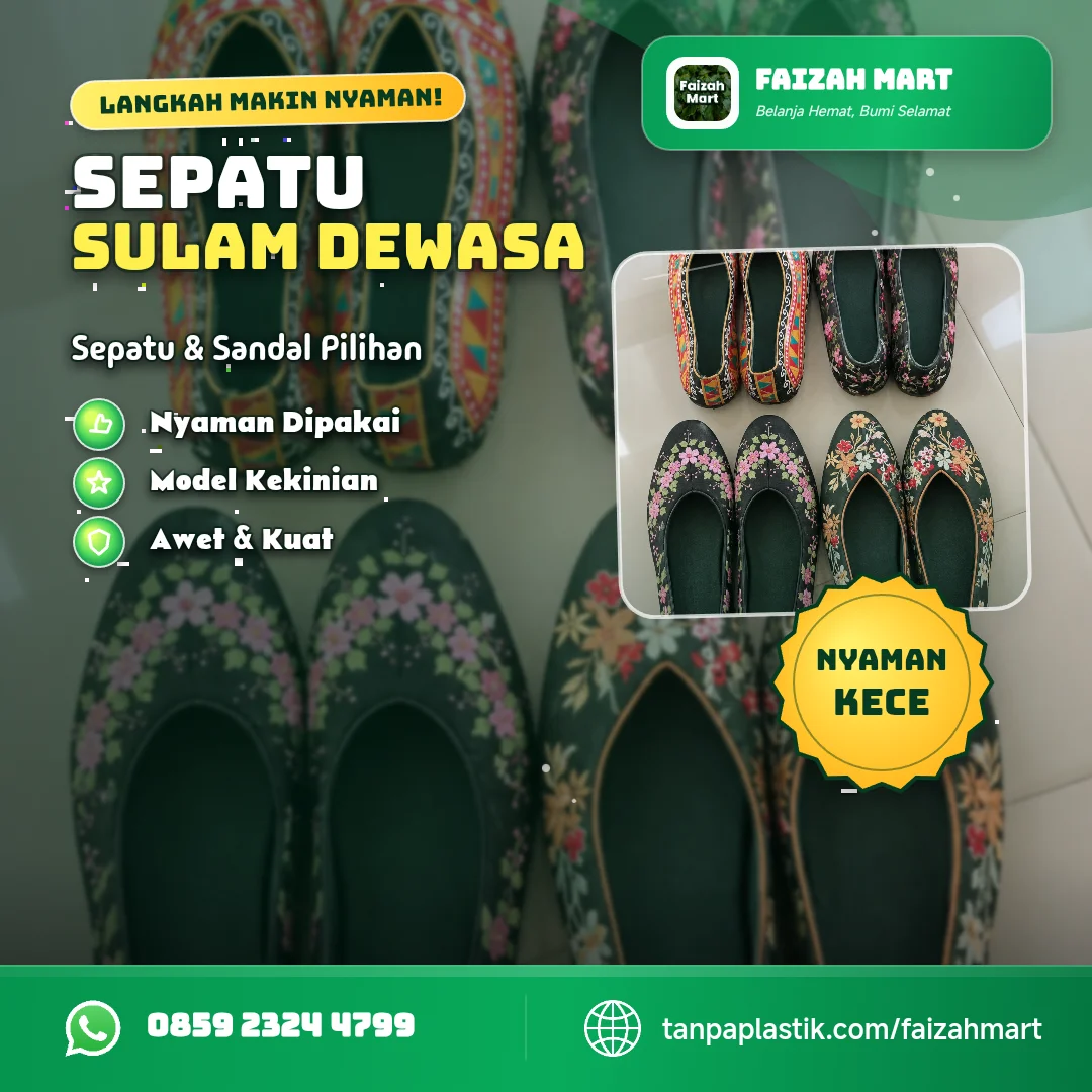 Sepatu Sulam Wanita Dewasa