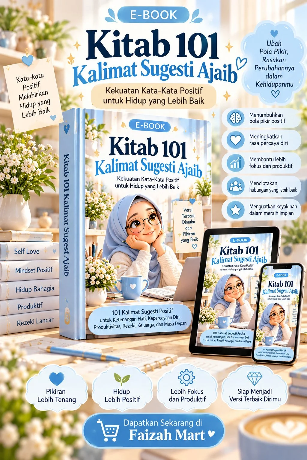E-book :Kitab 101 Kalimat Sugesti Ajaib.🌷BUNDA & AYAH ,,SUGESTI YANG KITA YAKINI, ALHAMDULILLAH ALLAH BERI...🤲