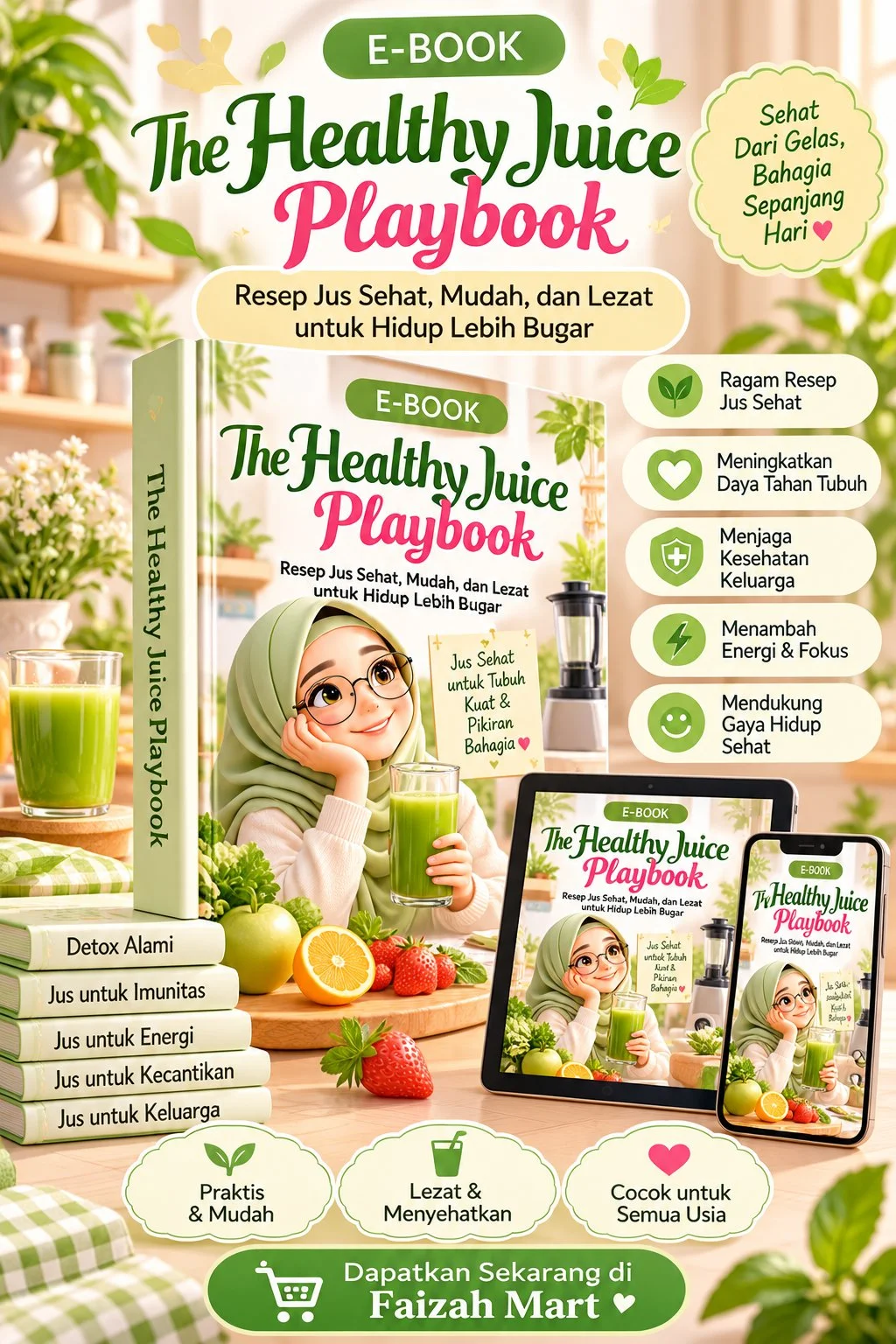 E-book: The Healthy Juice Playbook. 🥭BUNDA BISA JUALAN JUICE JUGA,RESEP DARI E-BOOK INI...📖