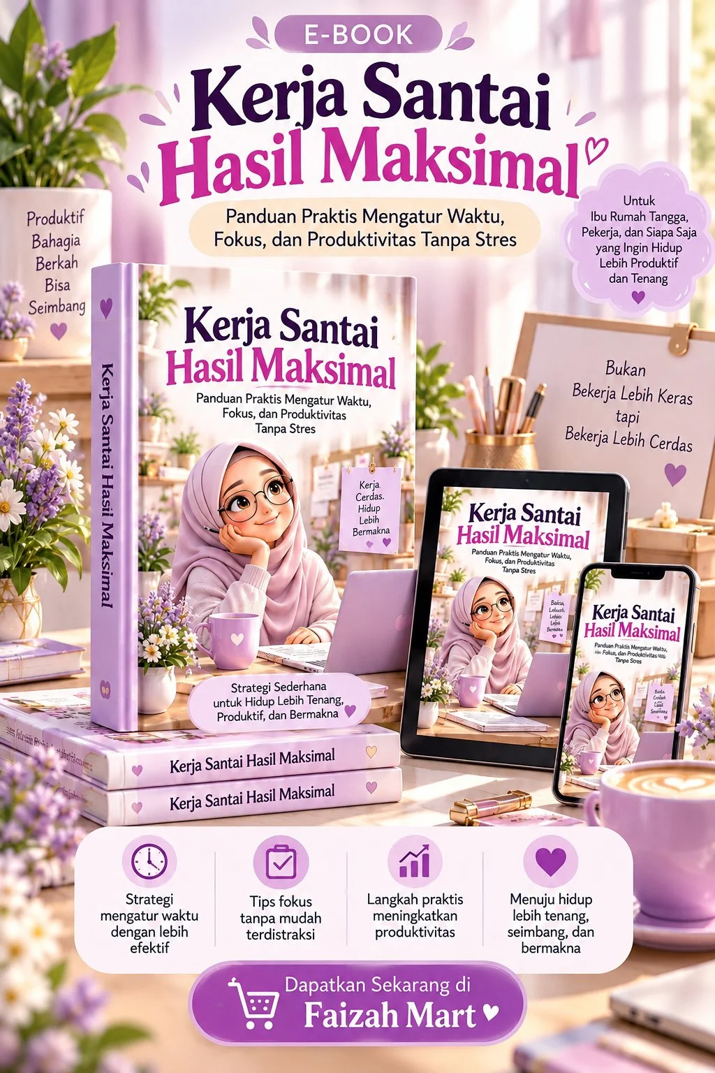 E-book: Kerja Santai Hasil Maksimal.💶BANTU BUNDA & AYAH ..AGAR LEBIH TENANG..❄️🏖️